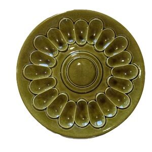 California Pottery Vintage Mid Century Deviled Egg Platter Serving Tray